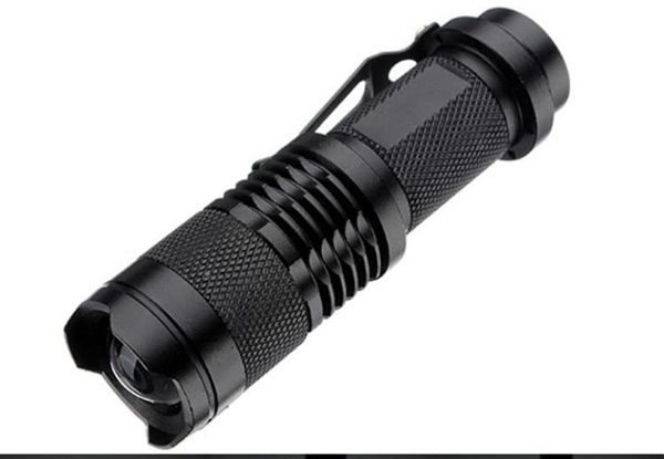 Two-Pack of LED Zoomable Focus Bright Flashlights - Option for Five-Pack Available with Free Delivery