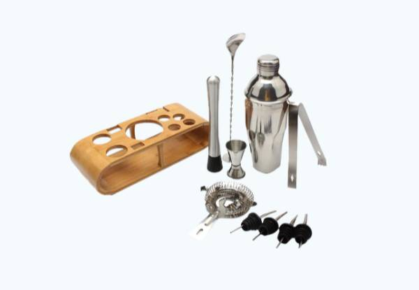 12-Piece Cocktail Bar Stainless Steel Set