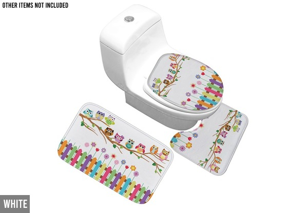 Three-Piece Bathroom Mat Set - Four Colours Available