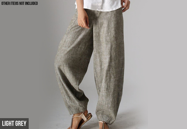 Cotton Linen Pants - Three Colours & Eight Sizes Available