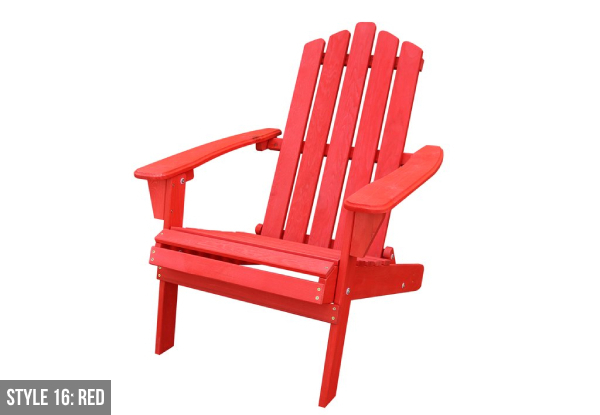 Wooden Adirondack Folding Chair Range - Eight Options Available