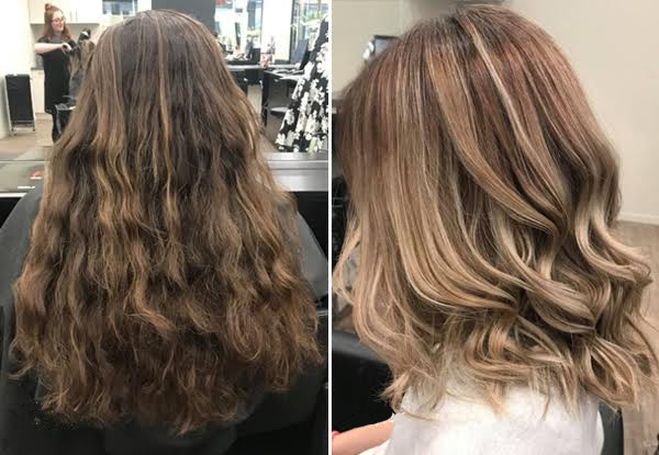 Balayage, Ombre or Dip-Dye Hair Package incl. Colour, Style Cut, Shampoo, OLAPLEX Treatment, Head Massage & Blow Wave Finish - Five Locations Available