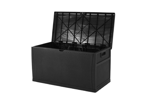460L Black Outdoor Storage Box