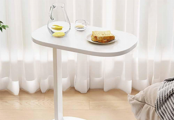 Ergonomic C-Shaped Side Table