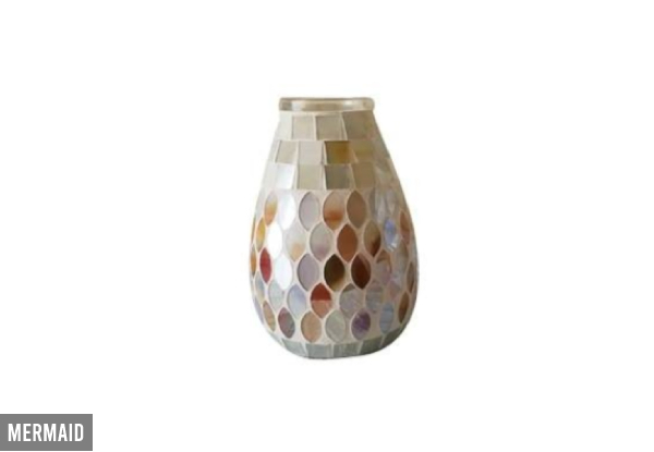 Mosaic Glass Vase - Six Colours Available