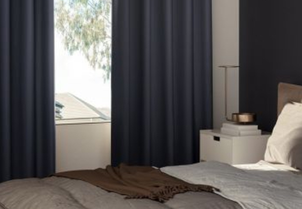 Two-Piece Blackout Window Curtain Eyelet - Available in Four Colours & Four Sizes