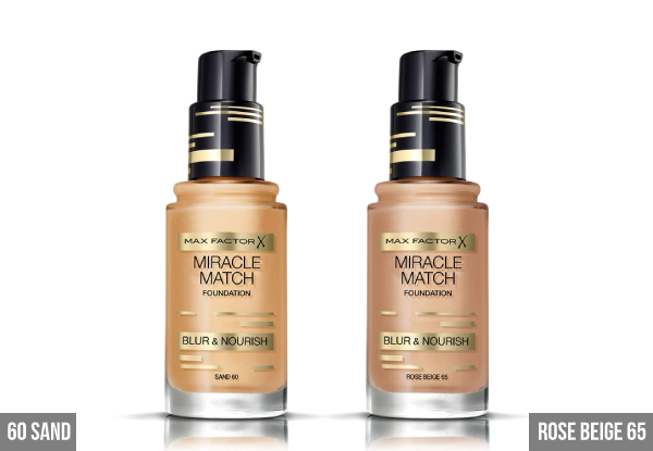 Max Factor Miracle Match Blur & Nourish Foundation - 11 Colours Available