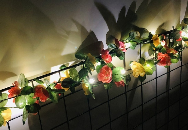 LED Blooming Rose Flower Fairy String Light - Two Colours Available