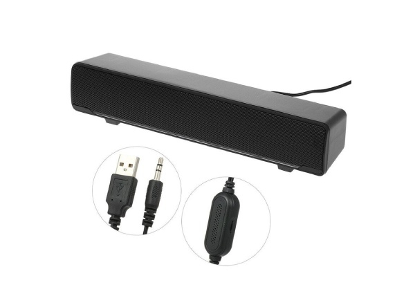 SADA V-196 USB Wired Computer Speaker Bar Compatible with PC/ Laptop/ Smartphone/ Tablet/ Mp3/ Mp4 - Two Colours Available