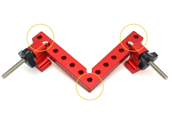 Two 90-Degree Fixing Clamps