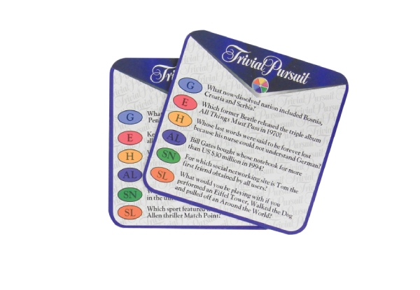 Purple Donkey Trivial Pursuit Coasters with Free Delivery