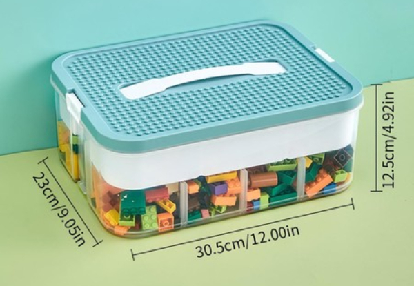 Stackable Plastic Lego Toy Storage Organiser - Two Colours Available