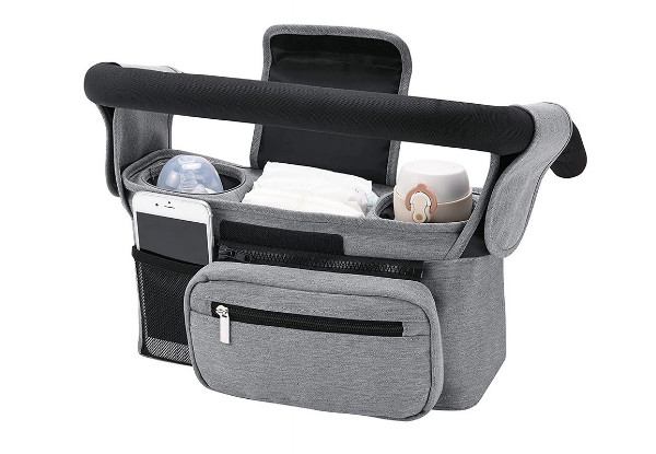 Universal Stroller Organiser with Cup Holder - Available in Two Colours