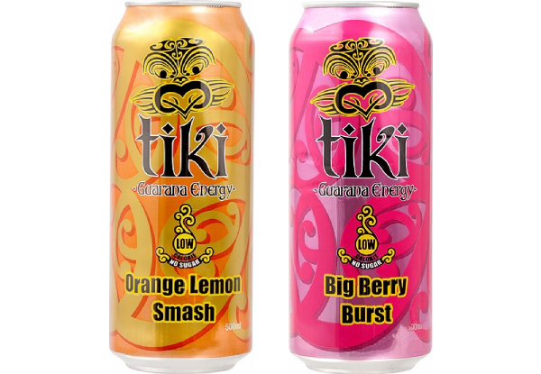 15-Pack of TIKI Energy Drinks 500ml - Two Flavours Available