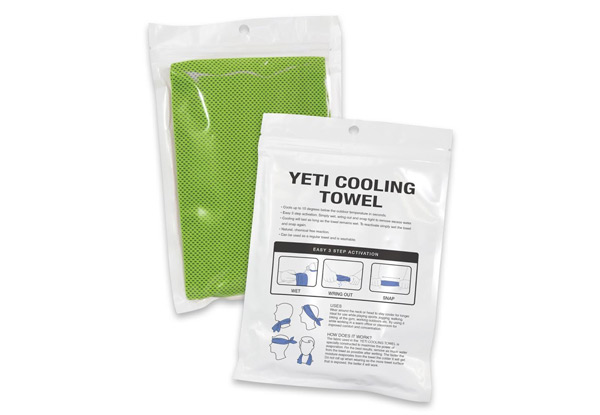 Three Yeti Sports Cooling Towels