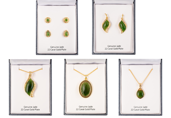 Jade & Gold Jewellery Range - Five Options Available