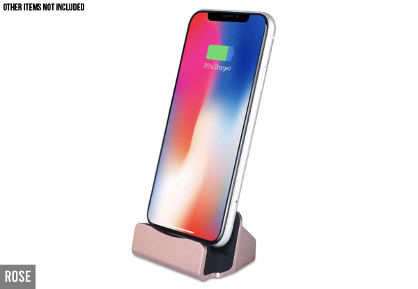 Wired Charging Dock Compatible with Apple Devices - Five Colours Available & Option for Two