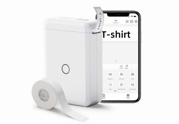 Portable Bluetooth Inkless Label Maker Printer  - Option for Additional Label Tape