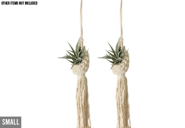 Two-Pack Macrame Flower Baskets - Two Sizes Available
