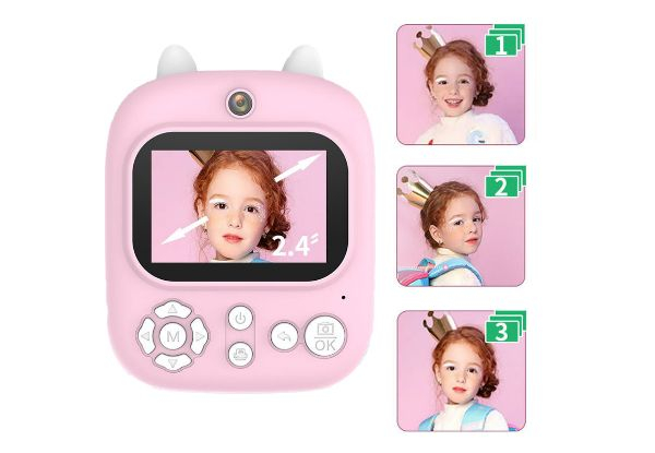 Kids Instant Print Camera Toy Kit - Three Colours Available