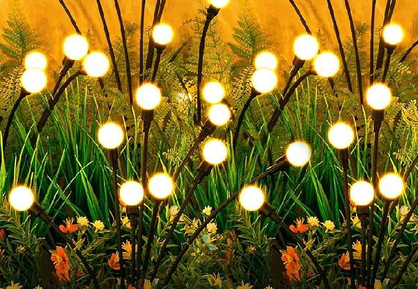 Two-Piece LED Solar Garden Firefly Lights