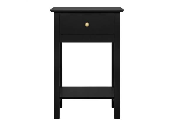 Two-Piece Wood Bedside Night Stand - Two Colours Available