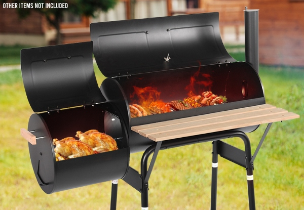 Two-in-One BBQ Grill & Smoker