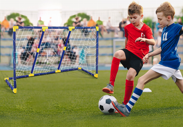 Kids Football Net Set Incl. Ball Pump & Beanbag