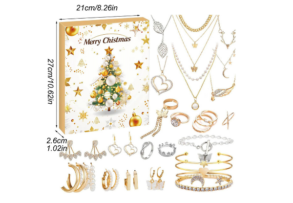 Christmas 24 Days Jewelry Advent Calendar - Available in Three Styles