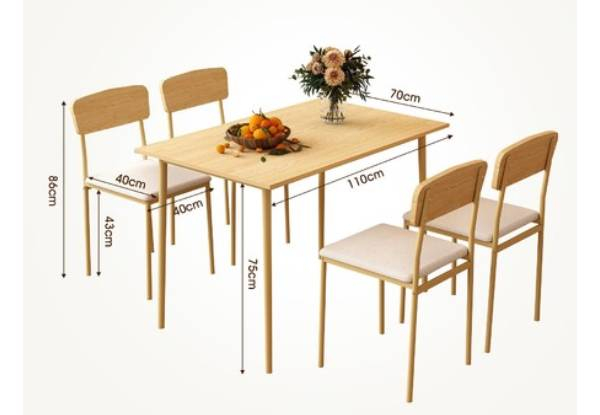 Five-Piece Dining Table & Chairs Set - Two Styles Available