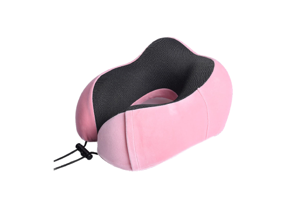 Travel Memory Foam Neck Pillow with Bag - Two Colours Available