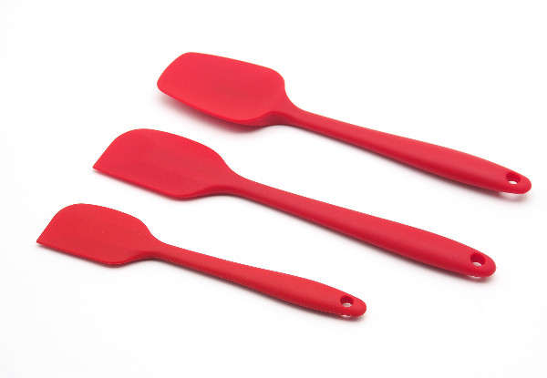 Three-Piece Premium Silicone Spatula Set