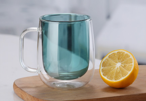 Double-Wall Quicksand Glass Cup - Three Colours Available