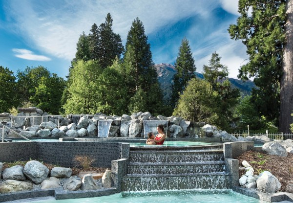 One-Night 4-Star Inclusive Hanmer Springs Getaway for Two incl. Entry to Thermal Pools, Daily Breakfast, Late Checkout & Free Parking - Family Options Available incl. Two-Course Dinner & Welcome Drinks on Arrival - Options for up to Three Nights
