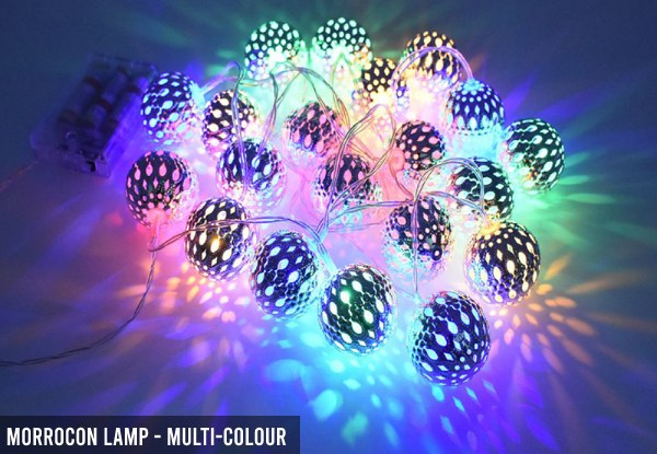 20 Bulb Ball String Christmas Lights - Two Colours & Two Style Available