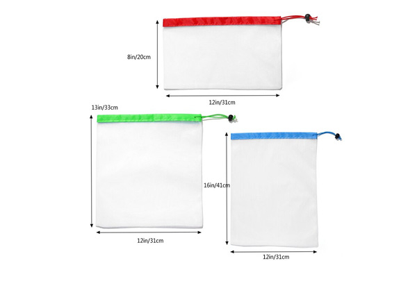 15-Pack Reusable Mesh Produce Bags - Option for Two with Free Delivery