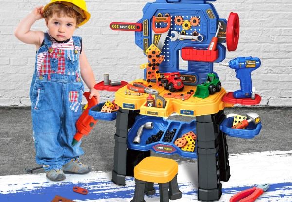 181-Piece Kids Workbench Tools Toy Set