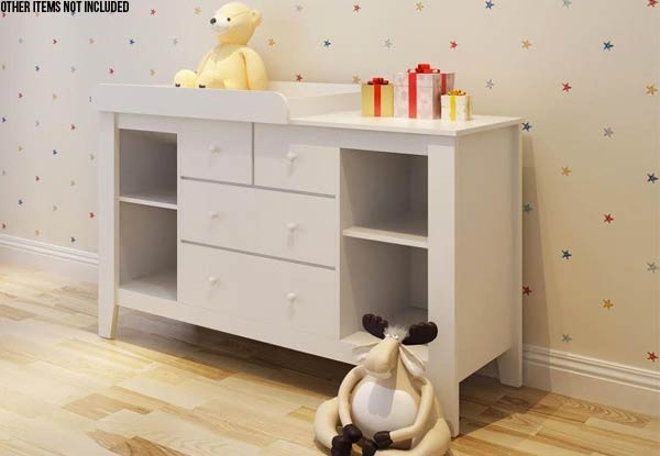 Baby Changing Table & Cabinet with Drawers
