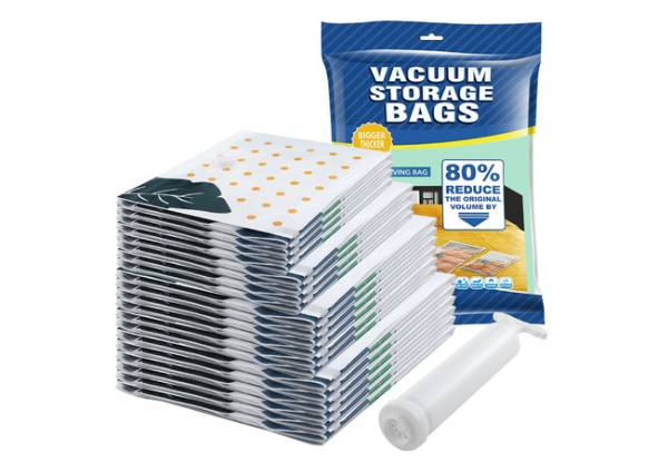 20-Piece Vacuum Storage Bags with Pump