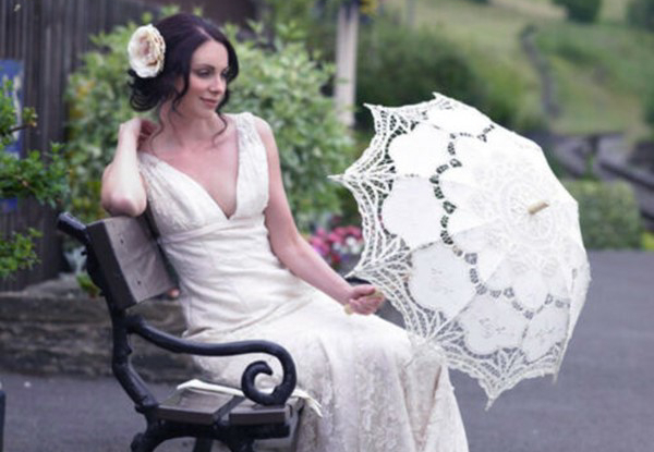 Lace Umbrella Wedding Decoration - Option for Two with Free Delivery