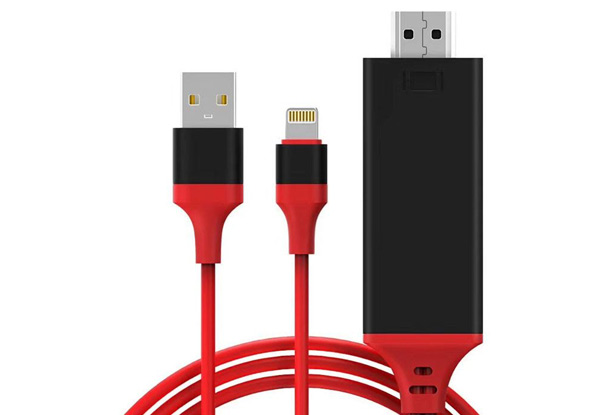 Lightning to HDMI 1080p Adaptor Cable Compatible with Apple iPhone or iPad