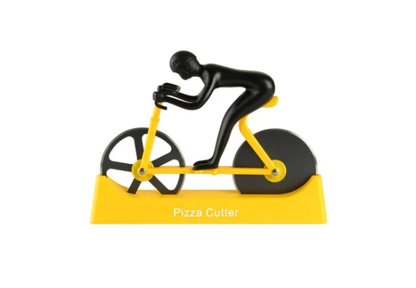 Stainless Steel Novelty Bicycle Pizza Cutter - Two Colours Available