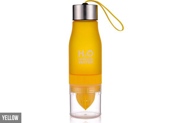 650ml Juice Infuser Water Bottle - Seven Colours Available