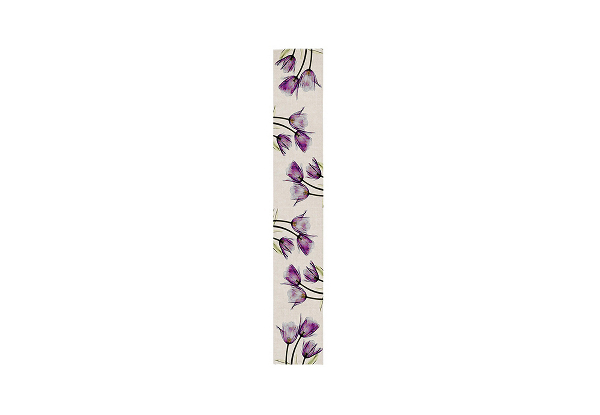 Tulip Flower Linen Table Runner - Available in Two Colours & Option for Two-Piece