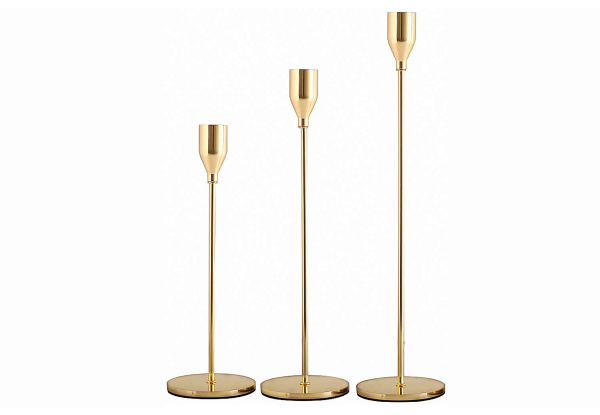 Three-Piece Candlestick Holder Set - Three Colours Available