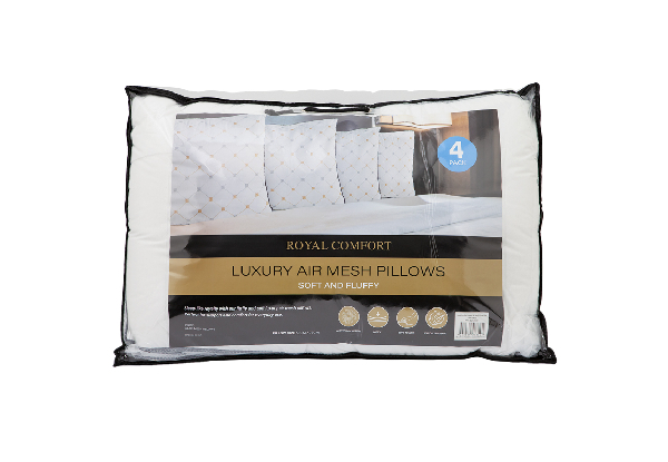 Four-Pack Royal Comfort Luxury Air Mesh Pillow