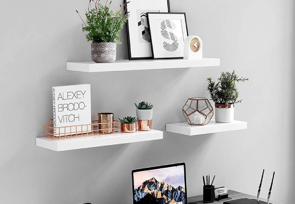 Vasagle Floating Wall Bookshelf - Two Sizes Available