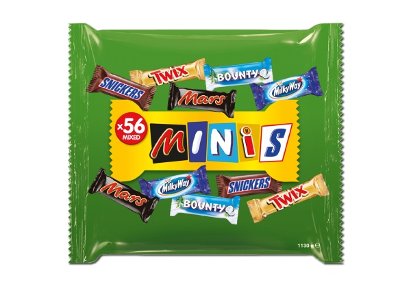 1.13kg Mars Best of Minis Mega Bag - 56 Pieces