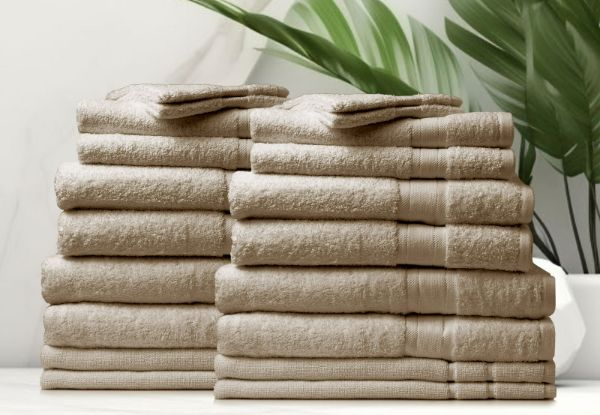 20-Piece Royal Comfort 100% Cotton Regency Towel Set - Five Colours Available