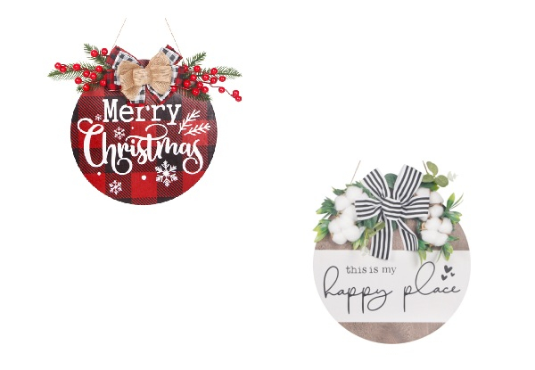Hanging Christmas Sign - Three Options Available